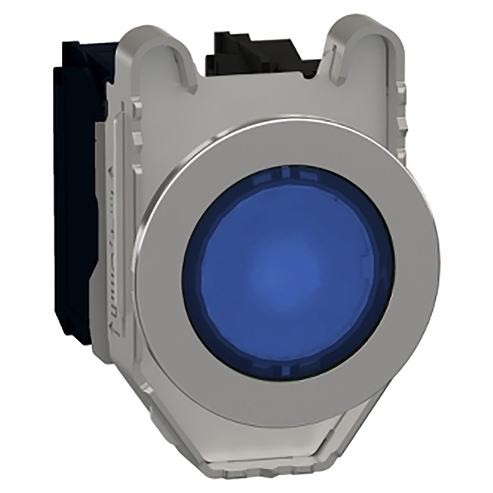 [Imagem BOTÃO LUMINOSO FACEADO Ø30MM METÁLICO RETORNO POR MOLA AZUL NA+NF 110...120VCA XB4FW36G5 SCHNEIDER]