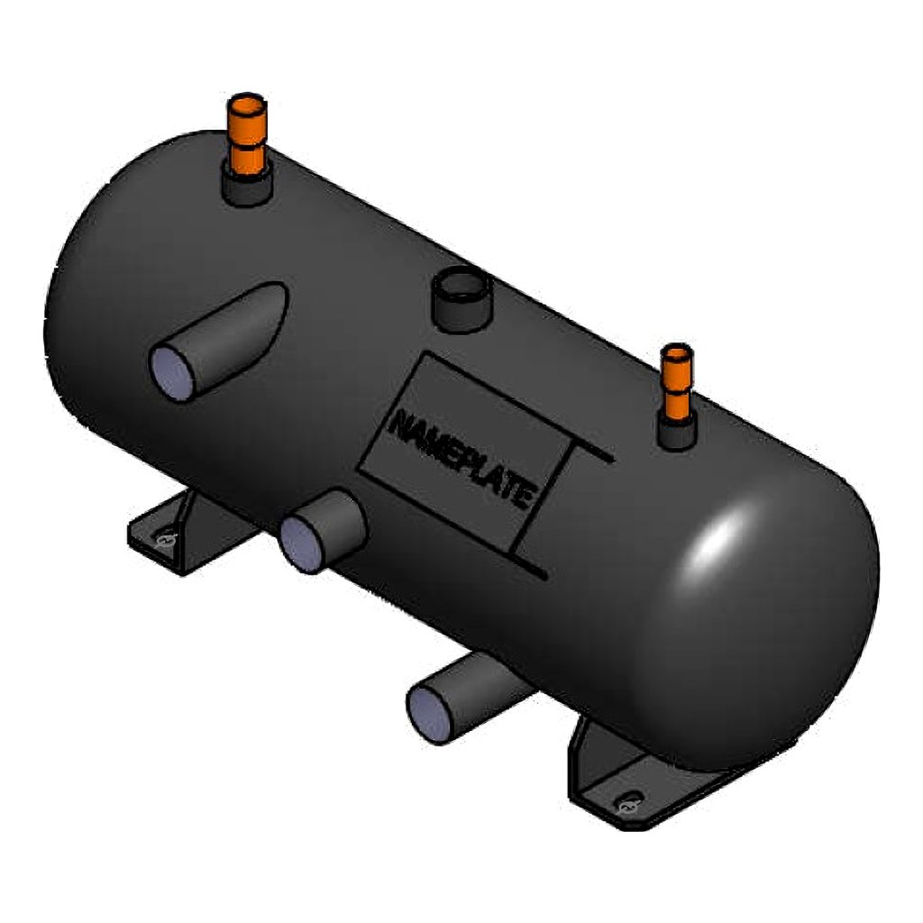 [Imagem FLOODED RECEIVER 20L 219MM DIAMETER 640MM LENGTH ASME WITH HEATER ACAC75014 SCHNEIDER]