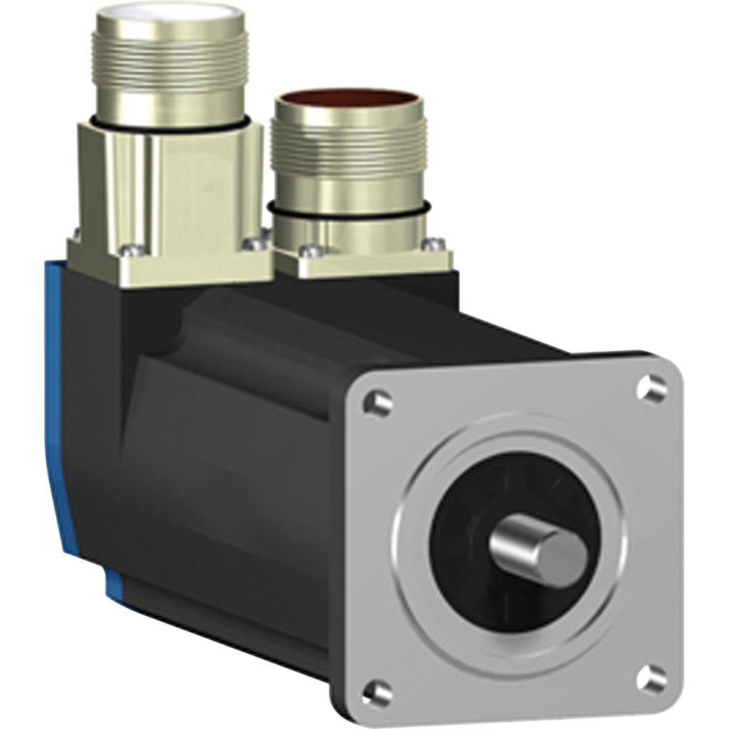 [Imagem SERVOMOTOR DE BAIXA INÉRCIA COM 55MM DE FLANGE 0.5 NM/6000 RPM MONO VOLTA EIXO CHAVEADO SEM FREIO CONECTOR RETO IP 50 BSH0551T11A1A SCHNEIDER]