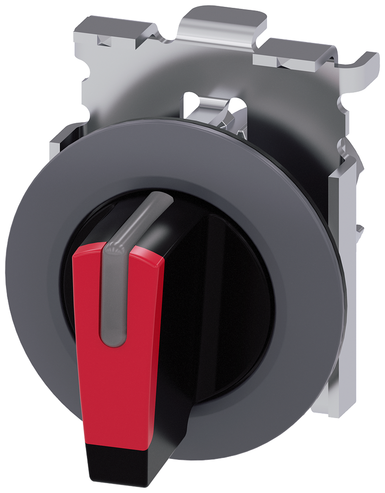 INTERRUPTOR COM MANÍPULO ILUMINÁVEL 30 MM REDONDO METAL MATE VERMELHO 3SU10622DM200AA0-ZY10 SIEMENS
