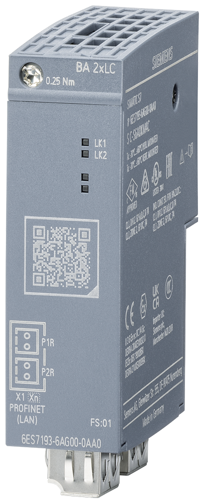[Imagem ET200SP: BA 2XLC FO VIDRO PROFINET 6ES71936AG000AA0 SIEMENS]