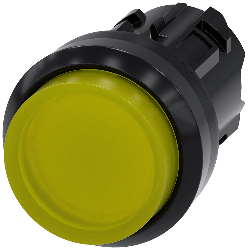 BOTÃO ILUMINADO 22 MM REDONDO PLÁSTICO AMARELO BOTÃO DE PRESSÃO ALTO TE 3SU10010BB300AA0-ZY11 SIEMENS