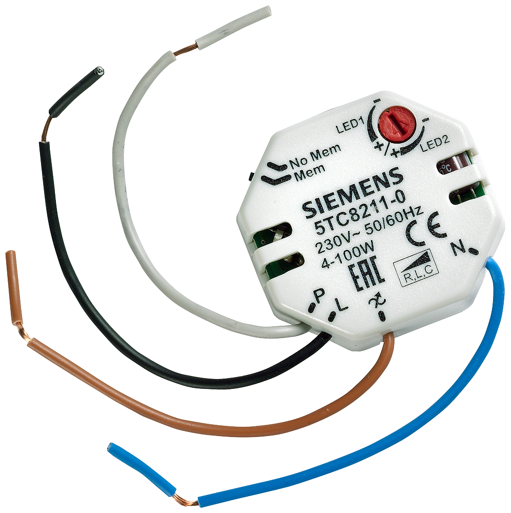 REGULADOR DE LUMINOSIDADE PARA LED AJUSTÁVEL E TRANSFORMADORES ELETRÔNICOS MÁ 5TC82110 SIEMENS