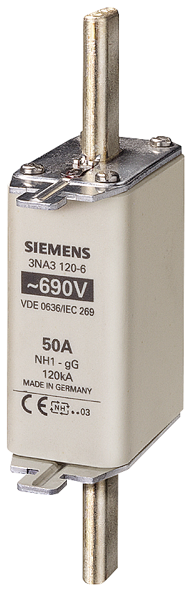 [Imagem do produto FUSIVEL NH T.1 63A 690VCA 3NA31226 SIEMENS]