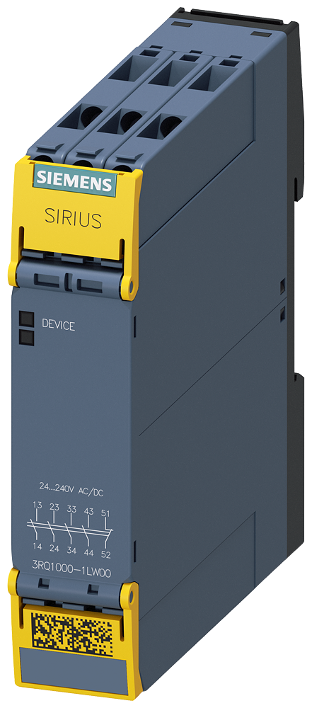 [Imagem RELÉ DE ACOPLAMENTO CONTROLADO À FORÇA, 4NA+1NF, AC/DC 24-240V, LIGAÇÃO COM P 3RQ10001LW00 SIEMENS]
