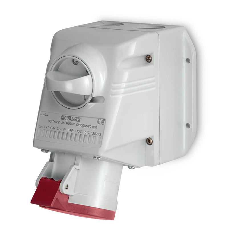 [Imagem do produto TOMADA DE PAREDE 3P+N+T IP44 16A 6H 346-415V 513.1657TS SCAME]