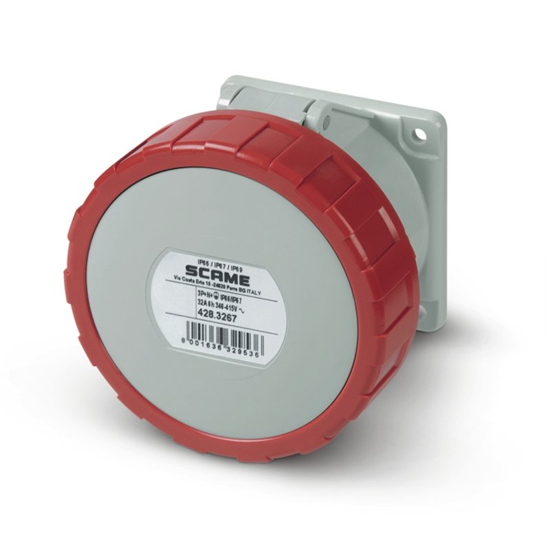 [Imagem do produto TOMADA DE EMBUTIR IP66/IP67 3P+N+T 32A 6H 428.3267 SCAME]
