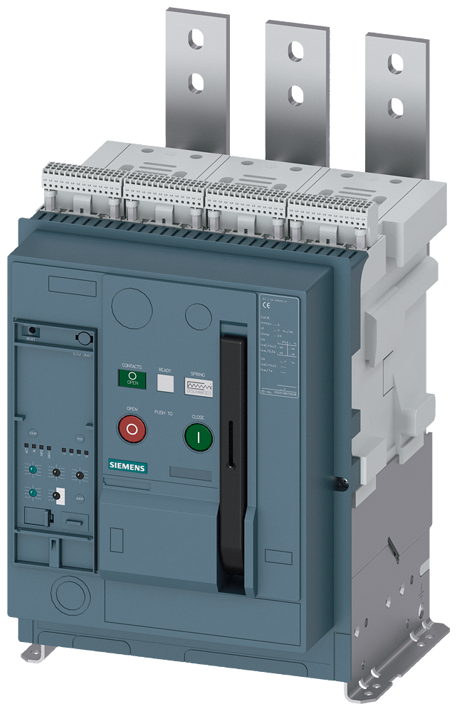 DISJUNTOR DE POTÊNCIA DE MONTAGEM FIXA IEC 60947-2 TAMANHO 1 DE 3 POLOS I 3WA11062AB034EQ0 SIEMENS