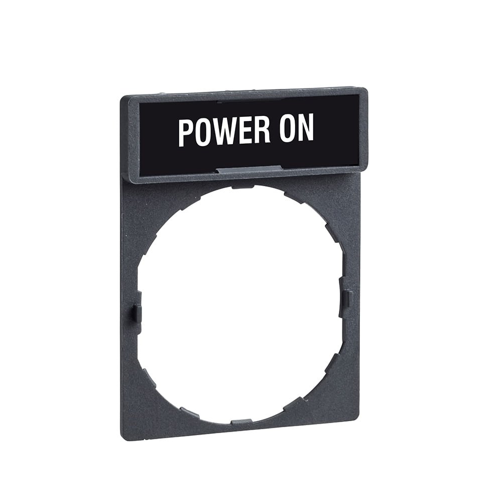 [Imagem PORTA ETIQUETA 30X40MM PRETO VERMELHO POWER ON ZBY2326 SCHNEIDER]