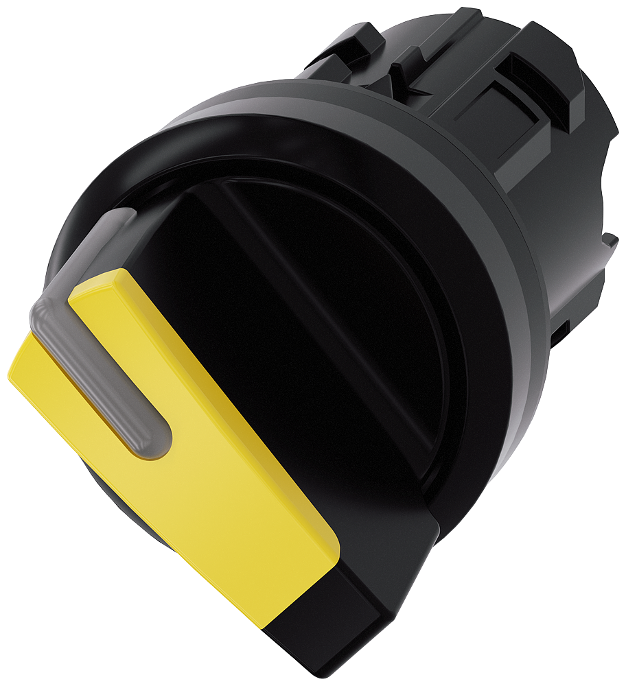 [Imagem do produto INTERRUPTOR COM MANÍPULO, ILUMINÁVEL, 22MM, REDONDO, PLÁSTICO, AMARELO 3SU10022BF300AA0 SIEMENS]