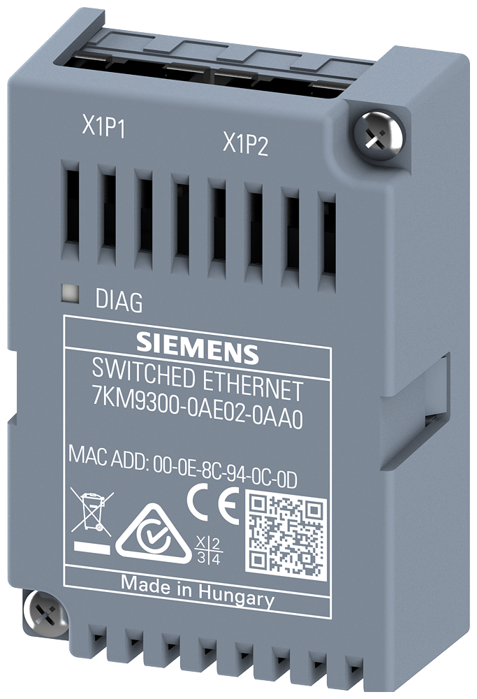 [Imagem MÓDULO DE EXPANSÃO COMUTADO ETHERNET PROFINET V3 PLUG-IN PARA 7KM PAC32X0 / 4200 / 3VA COM100 / 800 7KM93000AE020AA0 SIEMENS]