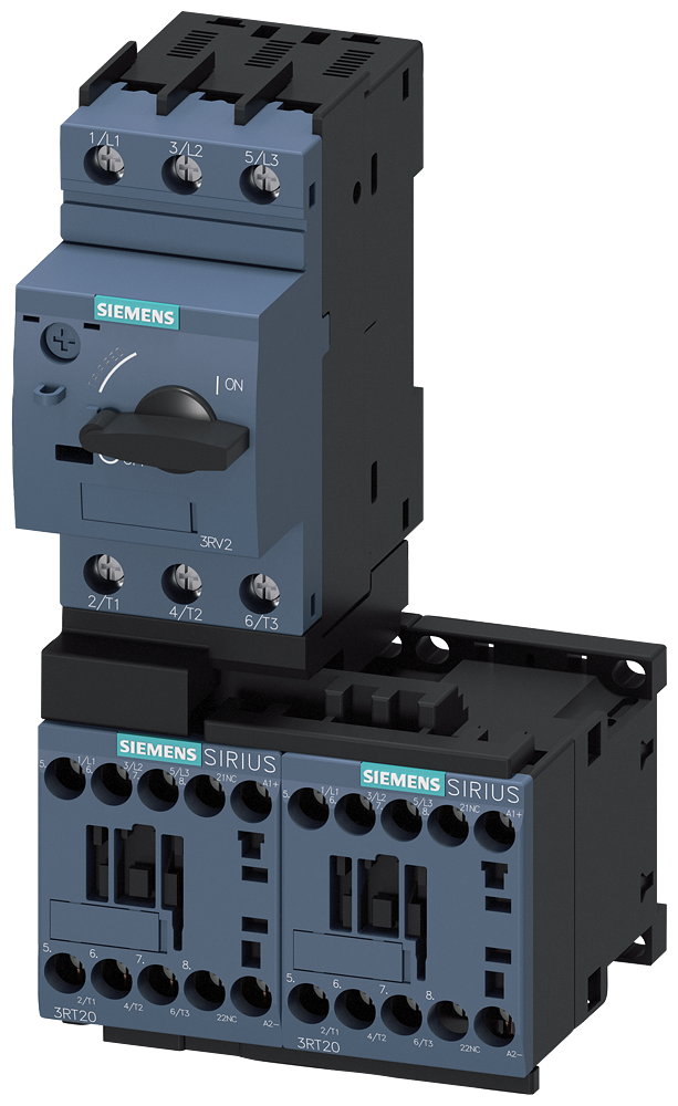 CHAVE DE PARTIDA MOTOR DE PARTIDA REVERSÍVEL S00 5,5-8 A DC 24 V 3RA22101HA152BB4 SIEMENS