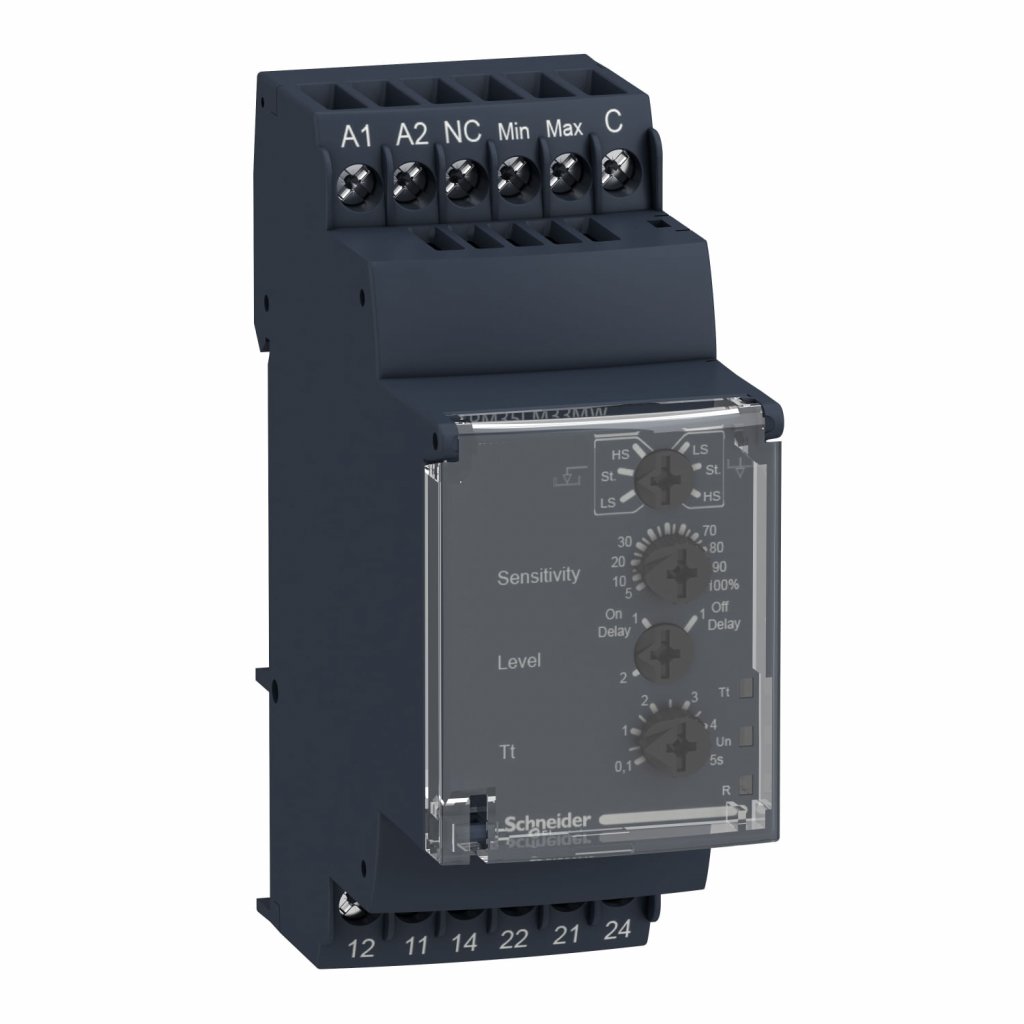 [Imagem RELE DE MEDICAO E CONTROLE DE NIVEL POR RESISTENCIA 24A240 RM35LM33MW SCHNEIDER]