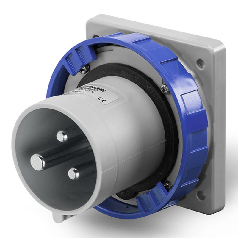 [Imagem do produto PLUGUE EMBUTIR 63A 2P+T 6H 200-250V 248.6393 SCAME]