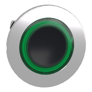 [Imagem CABEÇOTE PARA BOTÃO LUMINOSO FACEADO Ø30MM METÁLICO RETORNO POR MOLA COM ARO LUMINOSO VERDE ZB4FW933 SCHNEIDER]
