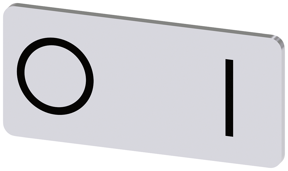 [Imagem do produto PLACA DE IDENTIFICAÇÃO 12,5X27MM, PLACA PRATA, SÍMBOLO: O* I 3SU19000AC810QG0 SIEMENS]