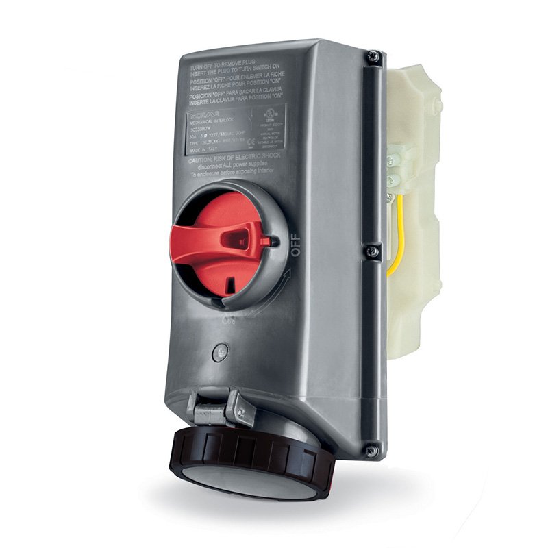 [Imagem do produto TOMADA DE EMBUTIR INTERTRAVAMENTO 60A 3P 4W 5H SCM460MI5W-NB SCAME]