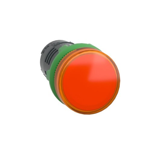 [Imagem SINALIZADOR MONOBLOCO Ø22MM PLÁSTICO LED DE ALTO BRILHO LARANJA 110...120VCA XB5EVG5 SCHNEIDER]