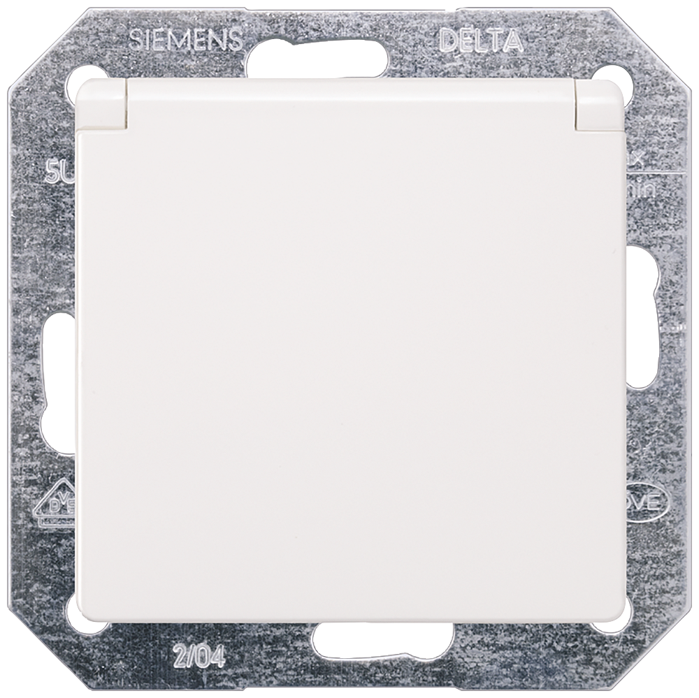 TOMADA SCHUKO COM TAMPA BASCULANTE 55X55MM 10/16A 250V PRETO 5UB19150SB01 SIEMENS
