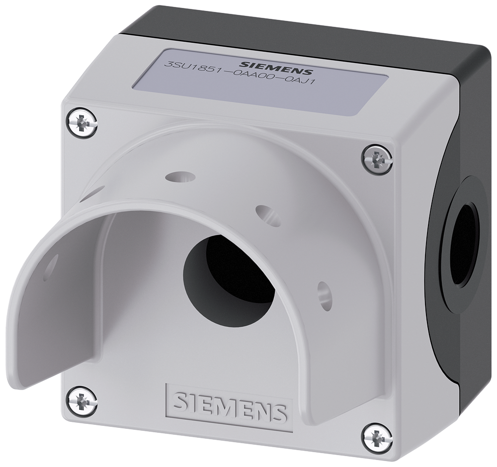 CARCAÇA PARA APARELHO DE COMANDO 22MM REDONDA METAL CINZA 1 PONTO DE COM 3SU18510AA000AJ1 SIEMENS