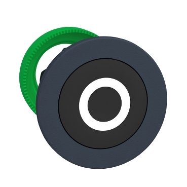[Imagem CABEÇOTE PARA BOTÃO FACEADO Ø30MM PLÁSTICO RETORNO POR MOLA PRETO O ZB5FA232 SCHNEIDER]