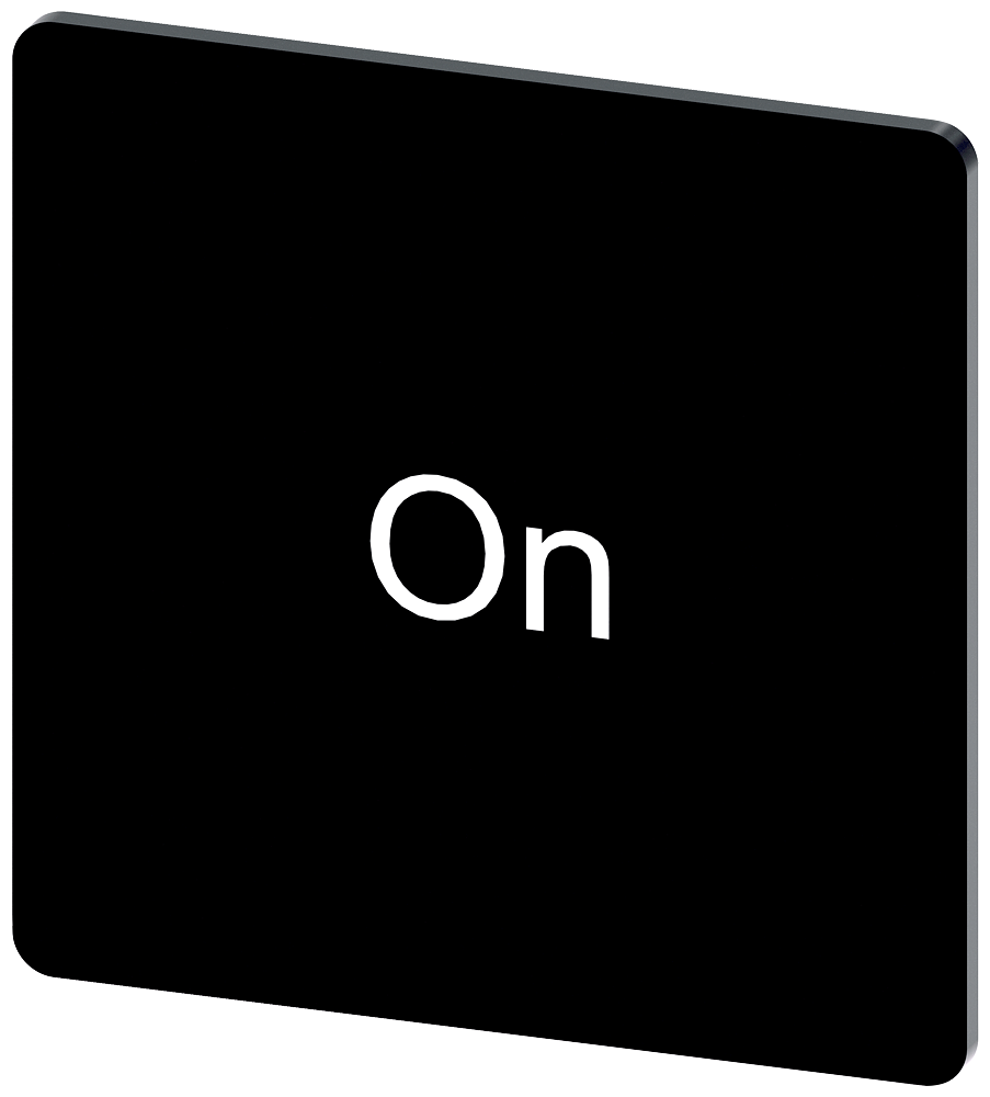 [Imagem do produto PLACA DE IDENTIFICAÇÃO 27X27MM, PLACA PRETO, INSCRIÇÃO: ON 3SU19000AE160DJ0 SIEMENS]