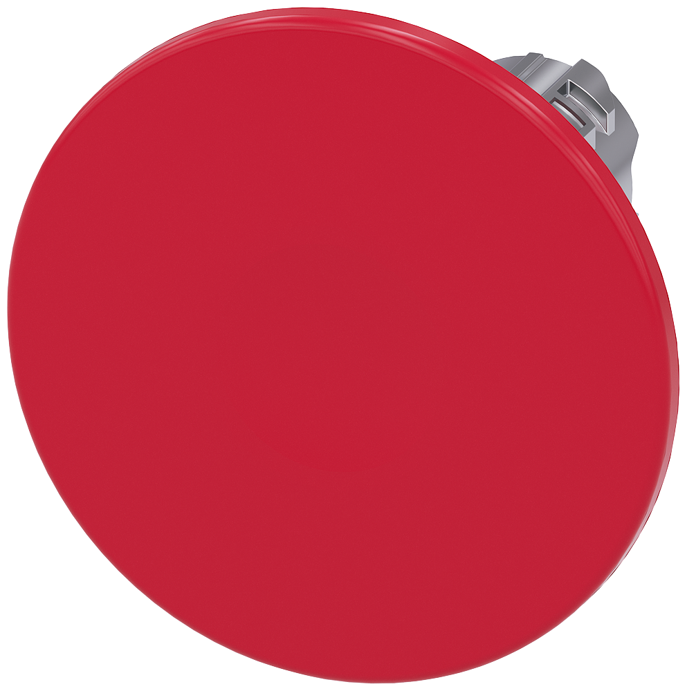 BOTÃO TIPO COGUMELO 22 MM REDONDO METAL DE ALTO BRILHO VERMELHO 60 MM 3SU10501CD200AA0-ZY11 SIEMENS