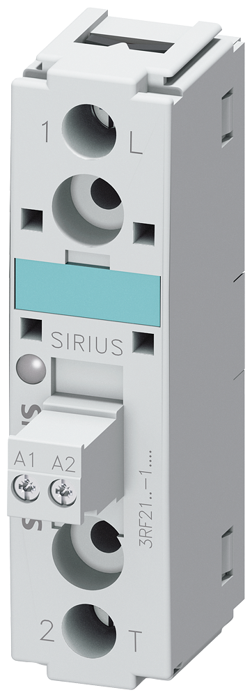 [Imagem do produto RELÉ SEMICONDUTOR 3RF2, MONOFÁSICO, L=22,5MM, 70A 48-460V/110-230V CA 3RF21701AA24 SIEMENS]