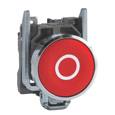 [Imagem BOTÃO 22MM METÁLICO A IMPULSÃO 1NA 1NF V XB4BA4325 SCHNEIDER]