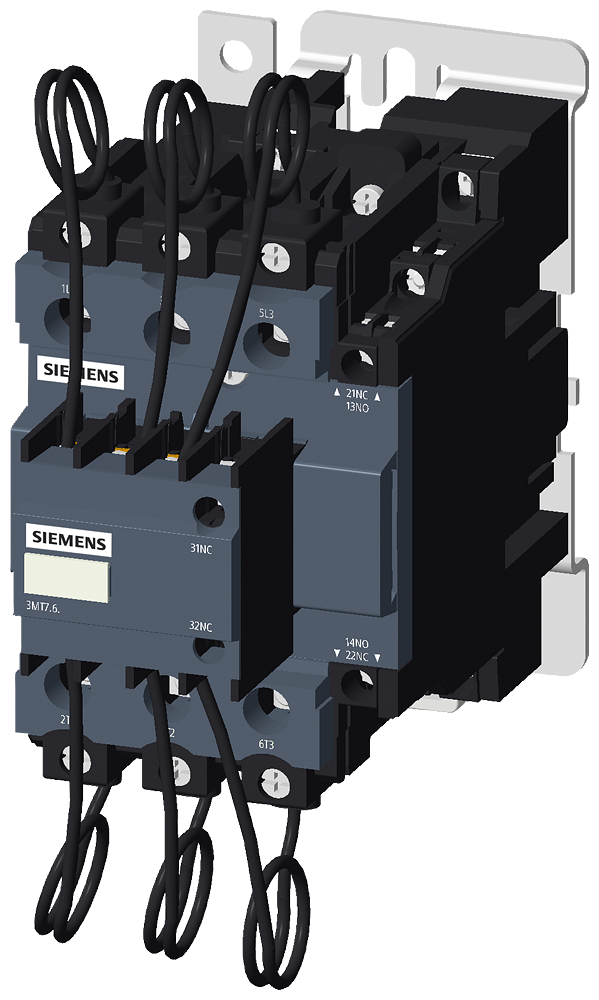 [Imagem CONTATOR AC6B: 50KVAR 1NA+2NF 240V 3MT70050JA126AP2 SIEMENS]