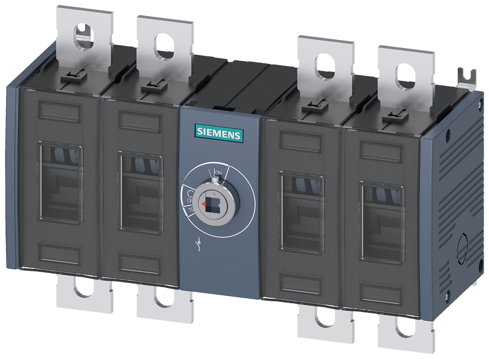SECCIONADOR DE CORTE EM CARGA 250A TAM. 3 DE 4 POLOS ACIONAMENTO FRONTAL CE 3KD38400PE200 SIEMENS