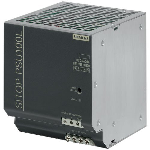 [Imagem SITOP PSU100L ENTRADA 100/240V SAÍDA 24V/20A 6EP13361LB00 SIEMENS]