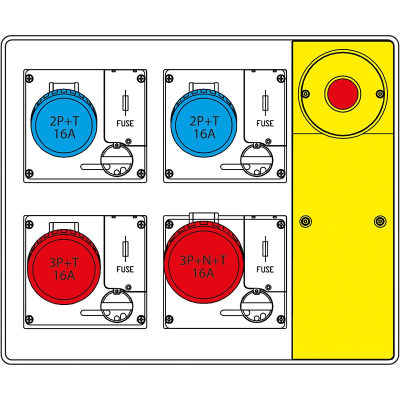[Imagem do produto TERMINAL MBOX2 + PARADA DE EMERGÊNCIA COM FUSÍVEL 656.5924-056 SCAME]