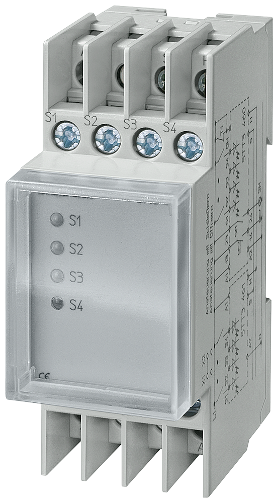 RELÉ DE AVISO DE AVARIA T5570 CA 230 V 5A DETETOR ADICIONAL COM TAMPA TRANSPA 5TT3461 SIEMENS