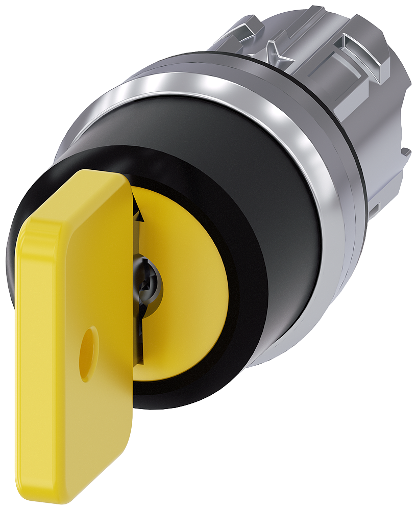 INTERRUPTOR DE CHAVE O.M.R 22 MM REDONDO METAL DE ALTO BRILHO 3SU10504JP310AA0-ZY12 SIEMENS