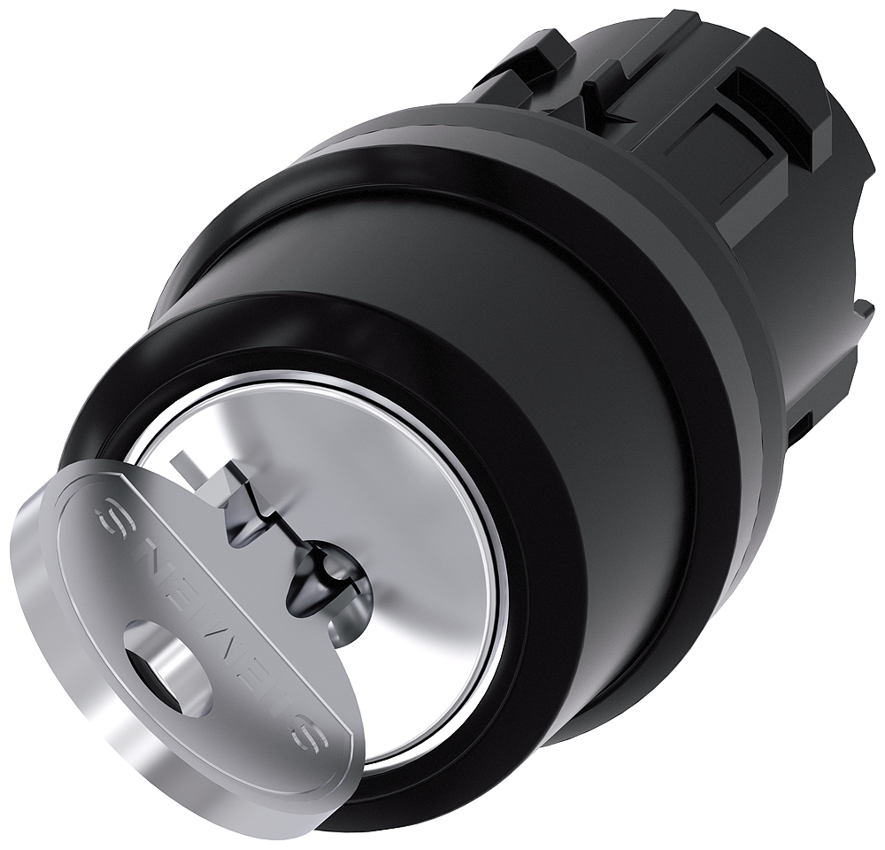 [Imagem COMUTADOR CHAVE RONIS 2 POSIÇÕES PRETO 22MM 90G 3SU10004BF010AA0 SIEMENS]