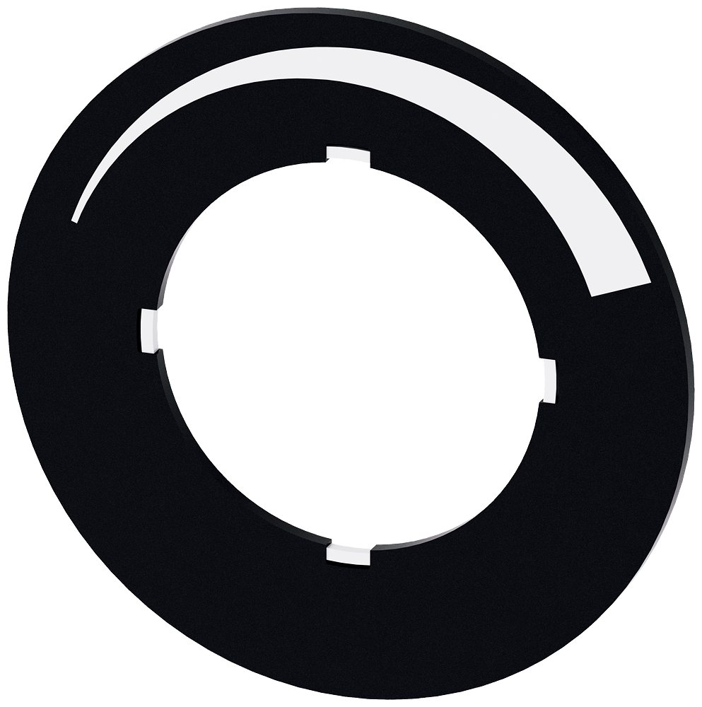 [Imagem PLACA DE IDENTIFICAÇÃO PARA POTENCIÔMETRO PLACA PRETO SÍMBOLO INICIALIZAÇÃO 3SU19000BG160RU0 SIEMENS]