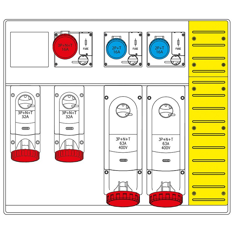[Imagem do produto QUADRO DE DISTRIBUIÇÃO MBOX5 COM BLOCO DE TERMINAIS DE TOMADA COM FUSÍVEL 658.6057-105 SCAME]