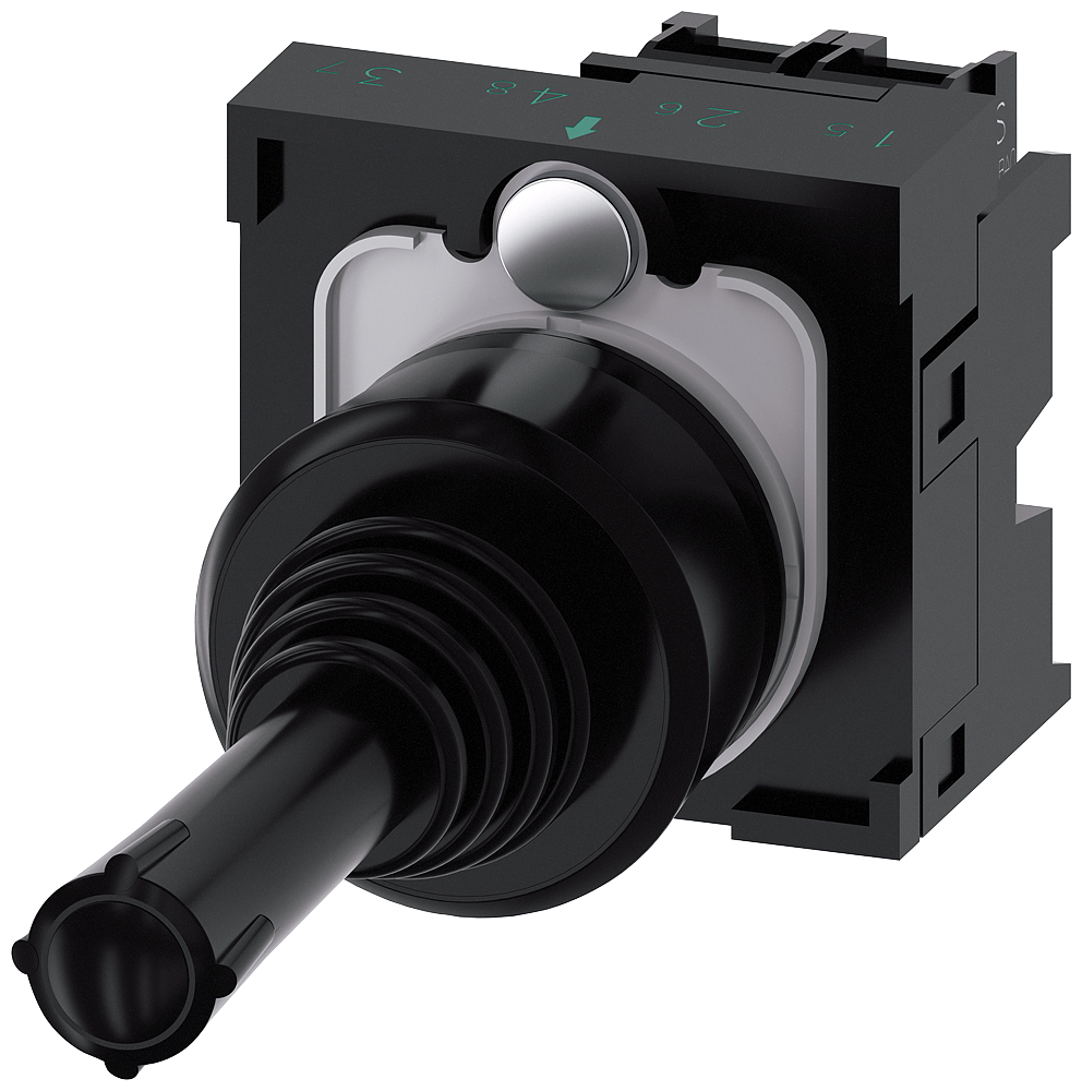 COMUTADOR DE BARRAS CRUZADAS 22 MM REDONDO PLÁSTICO PRETO 2 POSIÇÕES DE 3SU11007AB101NA0-ZX90 SIEMENS