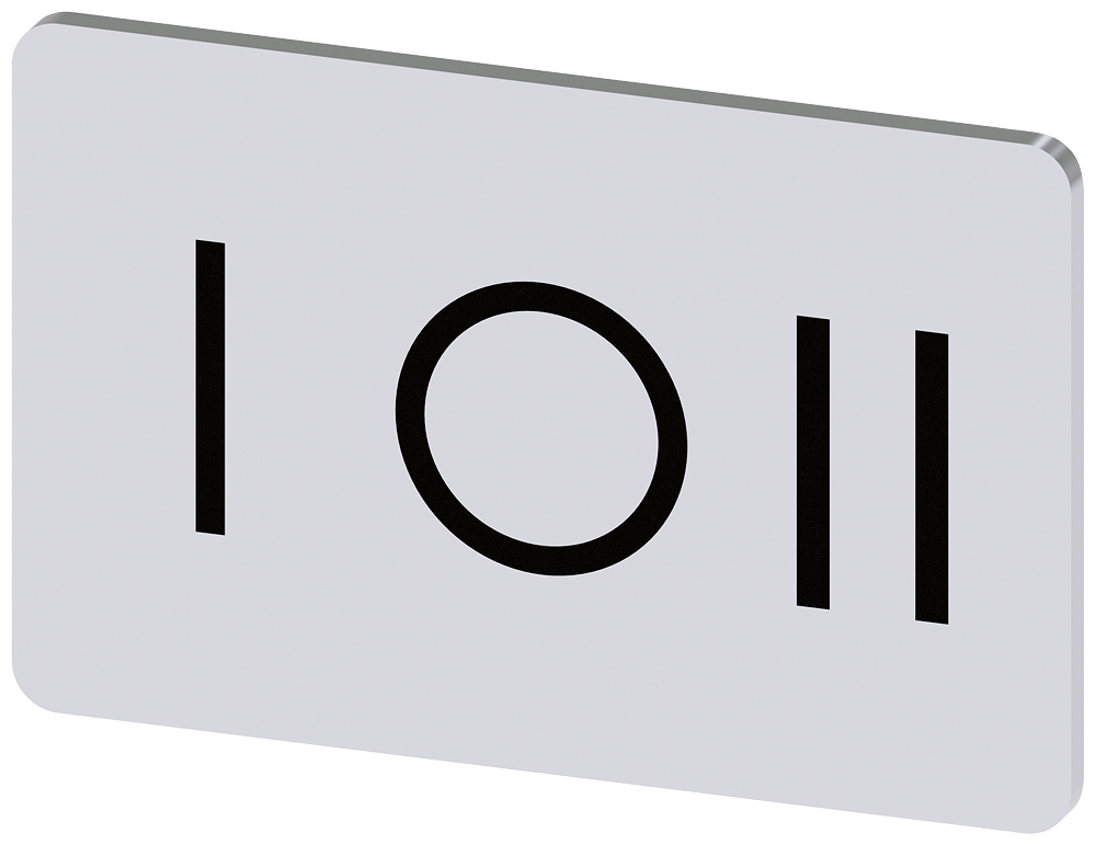 [Imagem do produto PLACA DE IDENTIFICAÇÃO 17,5X27MM, PLACA PRATA, SÍMBOLO: I* O II 3SU19000AD810QK0 SIEMENS]