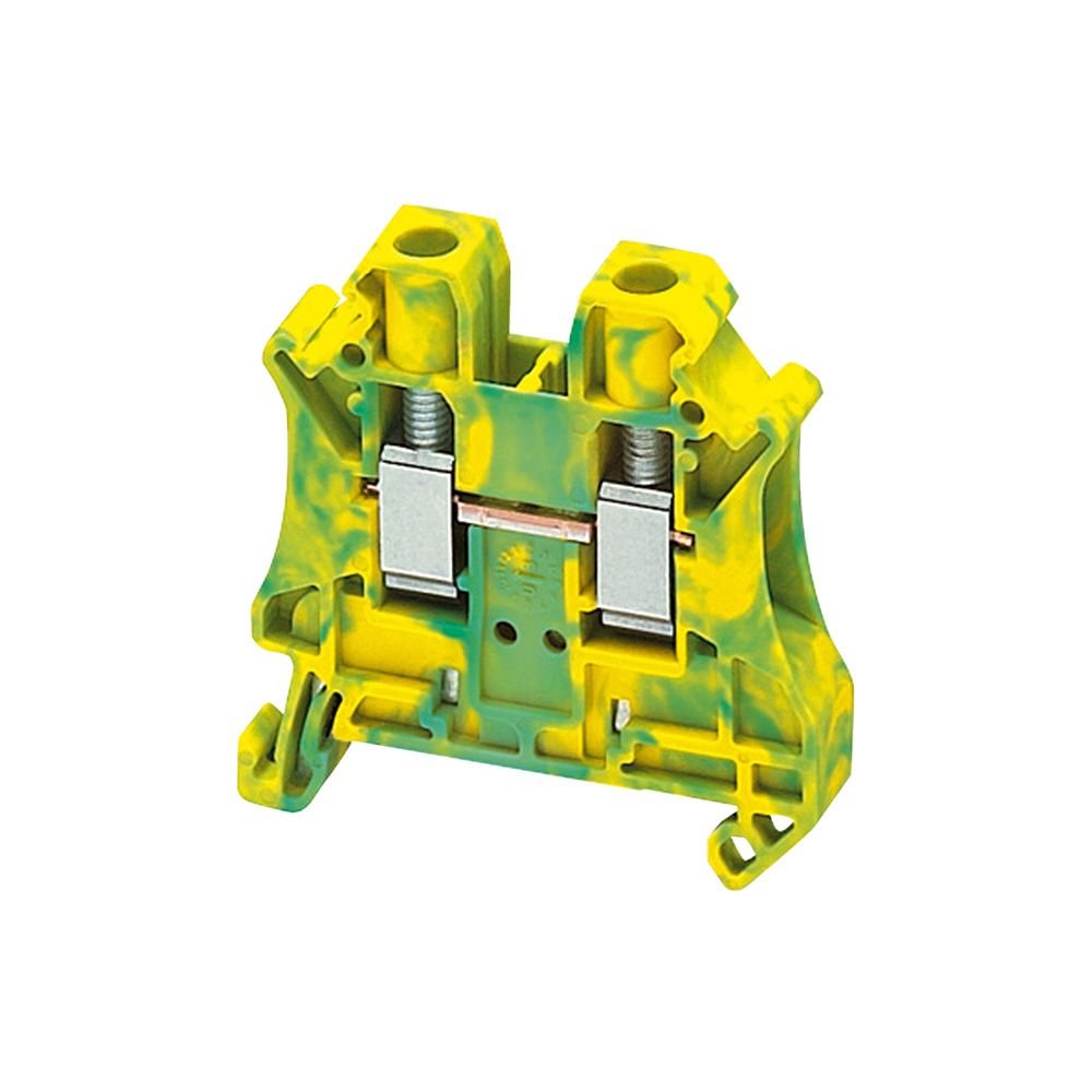 [Imagem CONECTOR PARAFUSO PROTEÇÃO TERRA 6MM2 2 PONTOS SCHNEIDER]