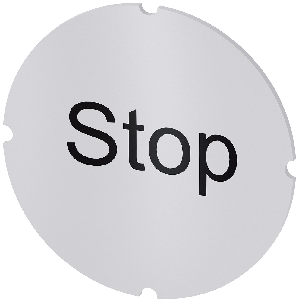 [Imagem do produto PLACA EMBUTIDA PARA BOTÃO DE PRESSÃO ILUMINADO, REDONDO, LEITOSO, INSCRIÇÃO:  3SU19000AB710DS0 SIEMENS]