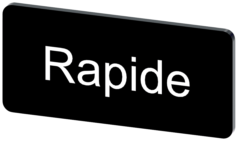 PLACA DE IDENTIFICAÇÃO 12,5X27MM PLACA PRETO INSCRIÇÃO: RAPIDE 3SU19000AC160GL0 SIEMENS