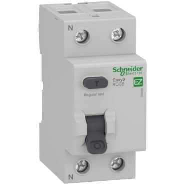 [Imagem INTERRUPTOR DIFERENCIAL RESIDUAL EASY9 2P 30MA 40A CLASSE AC 3000A 230V EZ9R33240 SCHNEIDER]