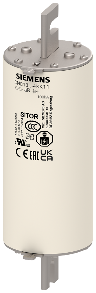 ELEMENTO DE FUSÍVEL SITOR 350A AR 1100V CC/1800V VSI 1300V CC UL @MBC 5XIN 3NB13324KK11 SIEMENS
