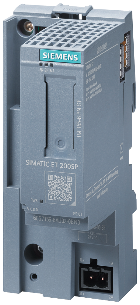 [Imagem do produto SIMATIC ET 200SP IM 155-6 PN ST INCLUINDO BA 2X RJ45 E MÓDULO SERVIDOR COM SERVIÇO 6ES71556AA020BN0 SIEMENS]