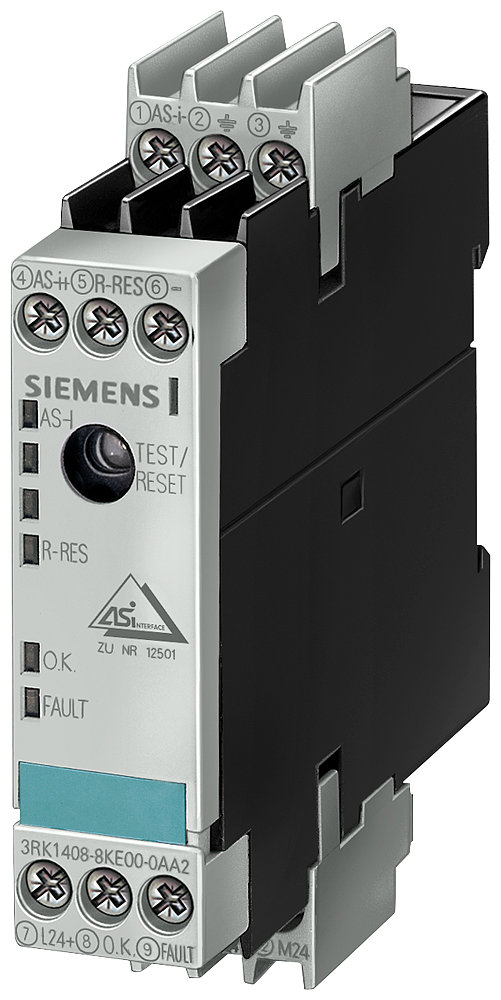 [Imagem MÓDULO AS-I DE DETECÇÃO DE FUGA À TERRA 3RK14088KE000AA2 SIEMENS]