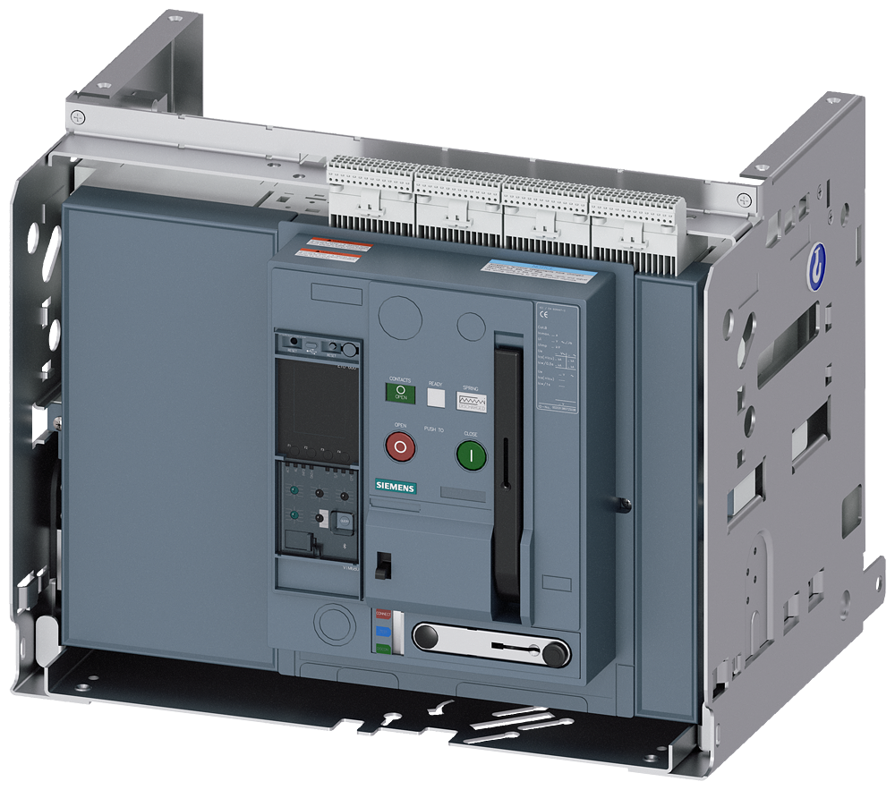 DISJUNTOR EXTRAÍ QUADRO-GUIA IEC 60947-2 TAMANHO 2 DE 4 POLOS POL 3WA12205AE741AA0-ZB08R30S07T40 SIEMENS