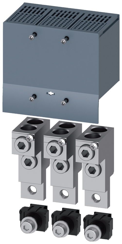 [Imagem BORNE DE CONEXÃO PARA CONDUTOR CIRCULAR TA2.3 2 X 25…150 MM² PARA 2 CABOS 3 P 3VM92530JC22 SIEMENS]
