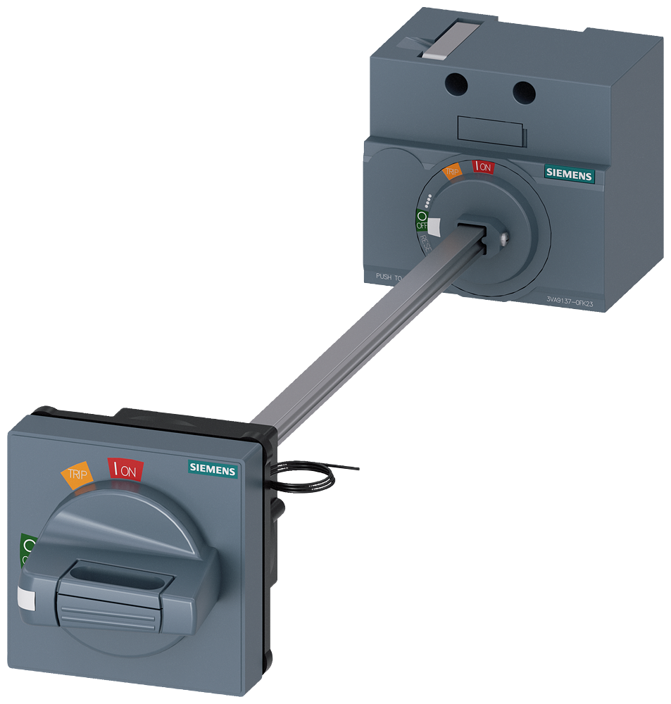 ACIONAMENTO GIRATÓRIO DO ACOPLAMENTO DA PORTA PADRÃO IEC IP65 COM TRAVAMENTO 3VA91370FK23 SIEMENS